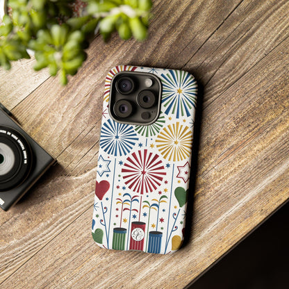 Colorful Fireworks and Stars Tough Phone Case