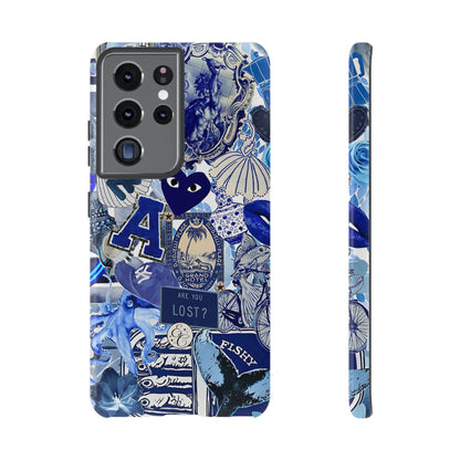 Blue Collage Tough Phone Case