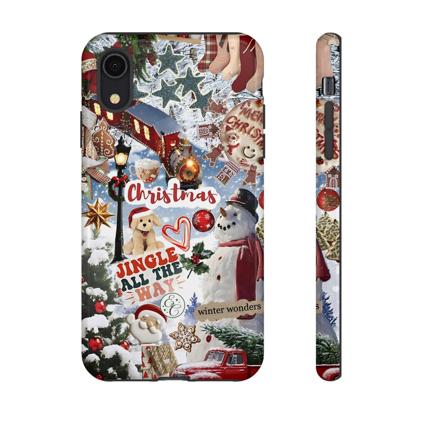 Christmas Holiday Collage Tough Phone Case