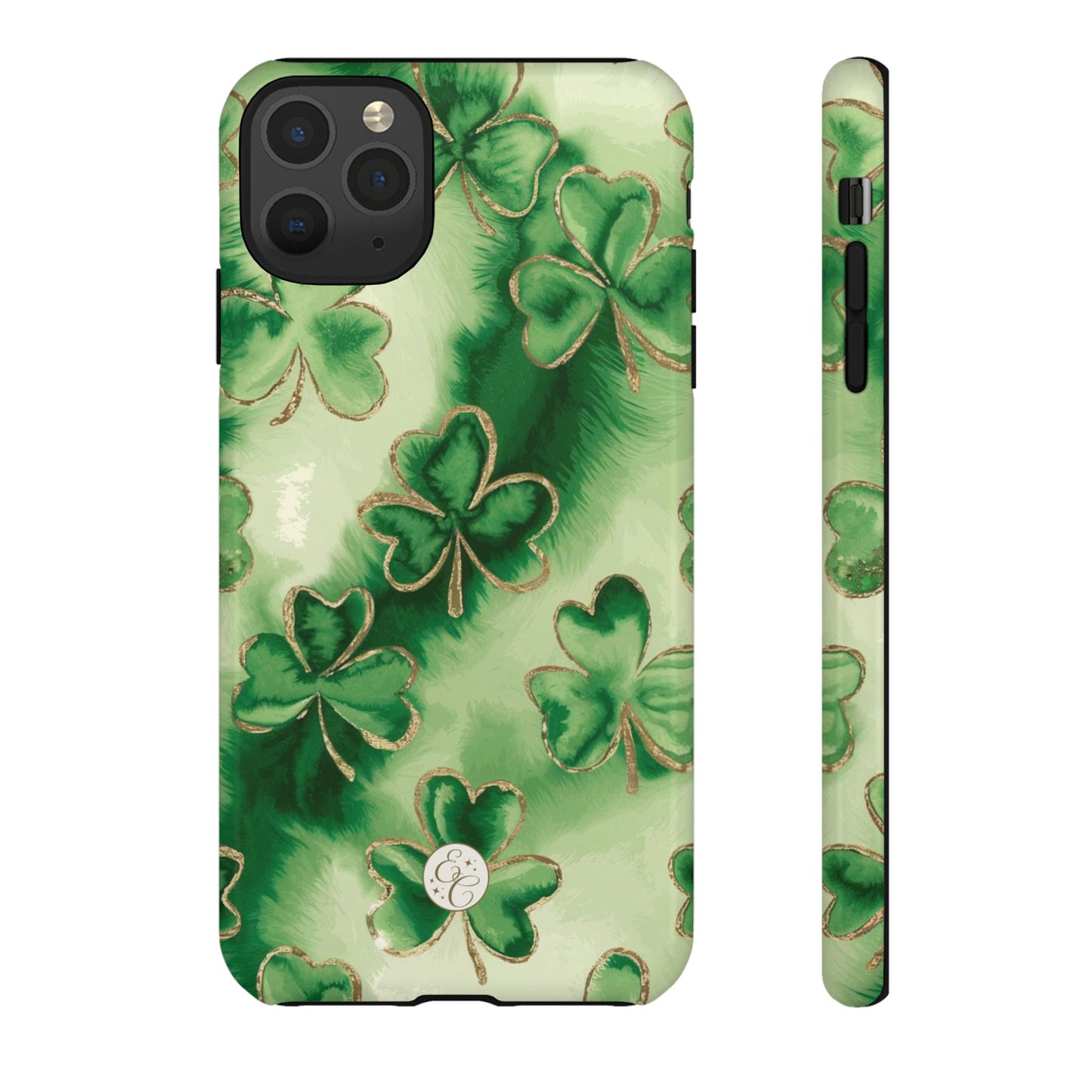 Shamrock Watercolor Pattern Tough Phone Case
