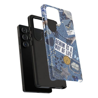 Denim Texture Tough Phone Case
