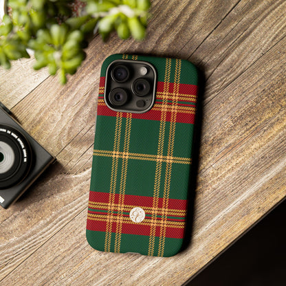 Green Red & Gold Plaid Tough Phone Case