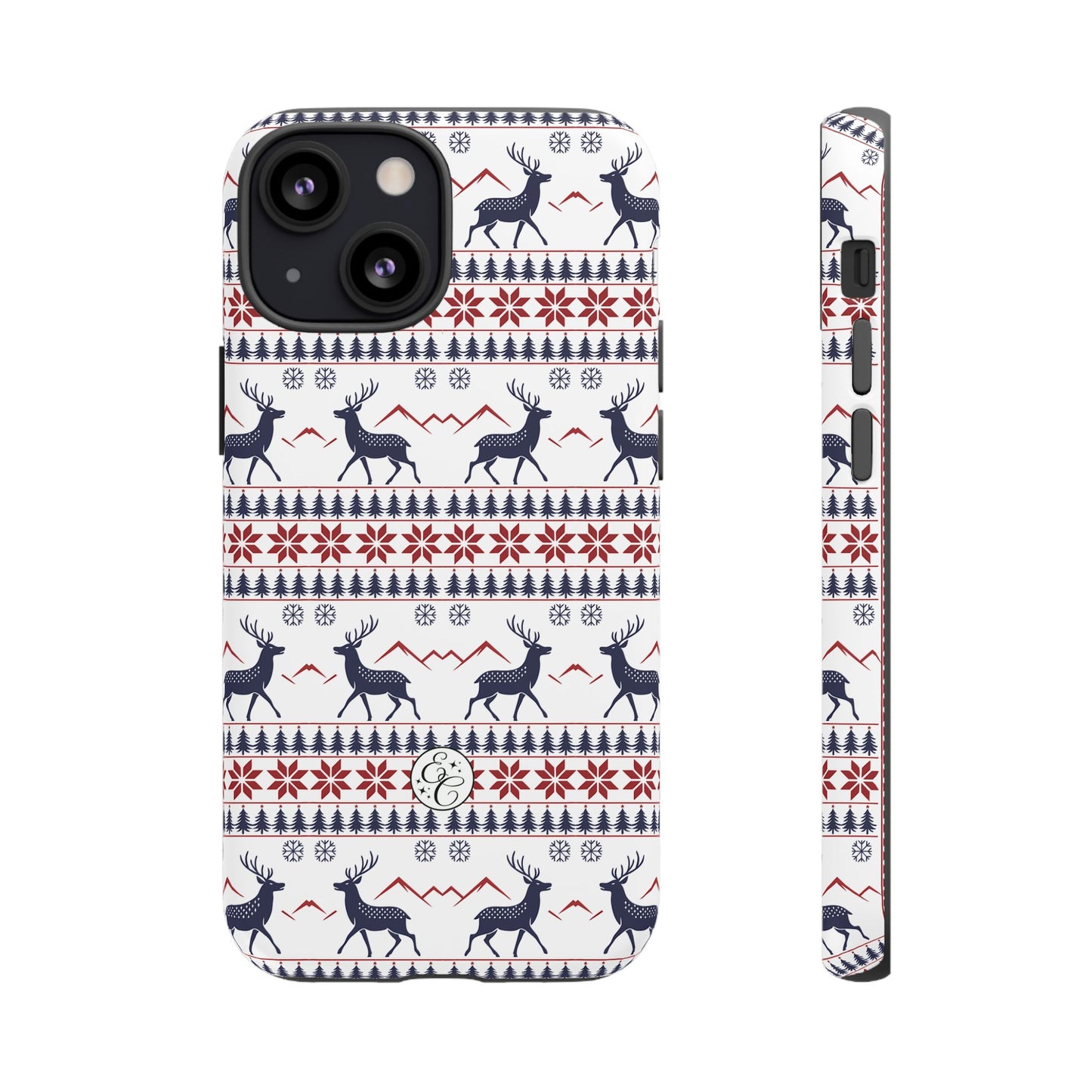 Christmas Reindeer Pattern Tough Phone Case