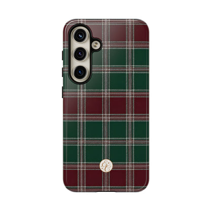Green & Burgundy Plaid Tough Phone Case
