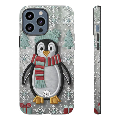 Cute Christmas Penguin Tough Phone Case