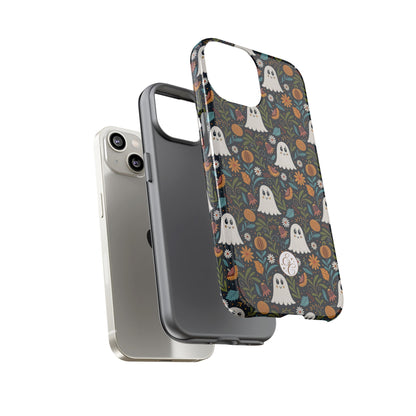 Boho Halloween Ghost Pattern Tough Phone Case