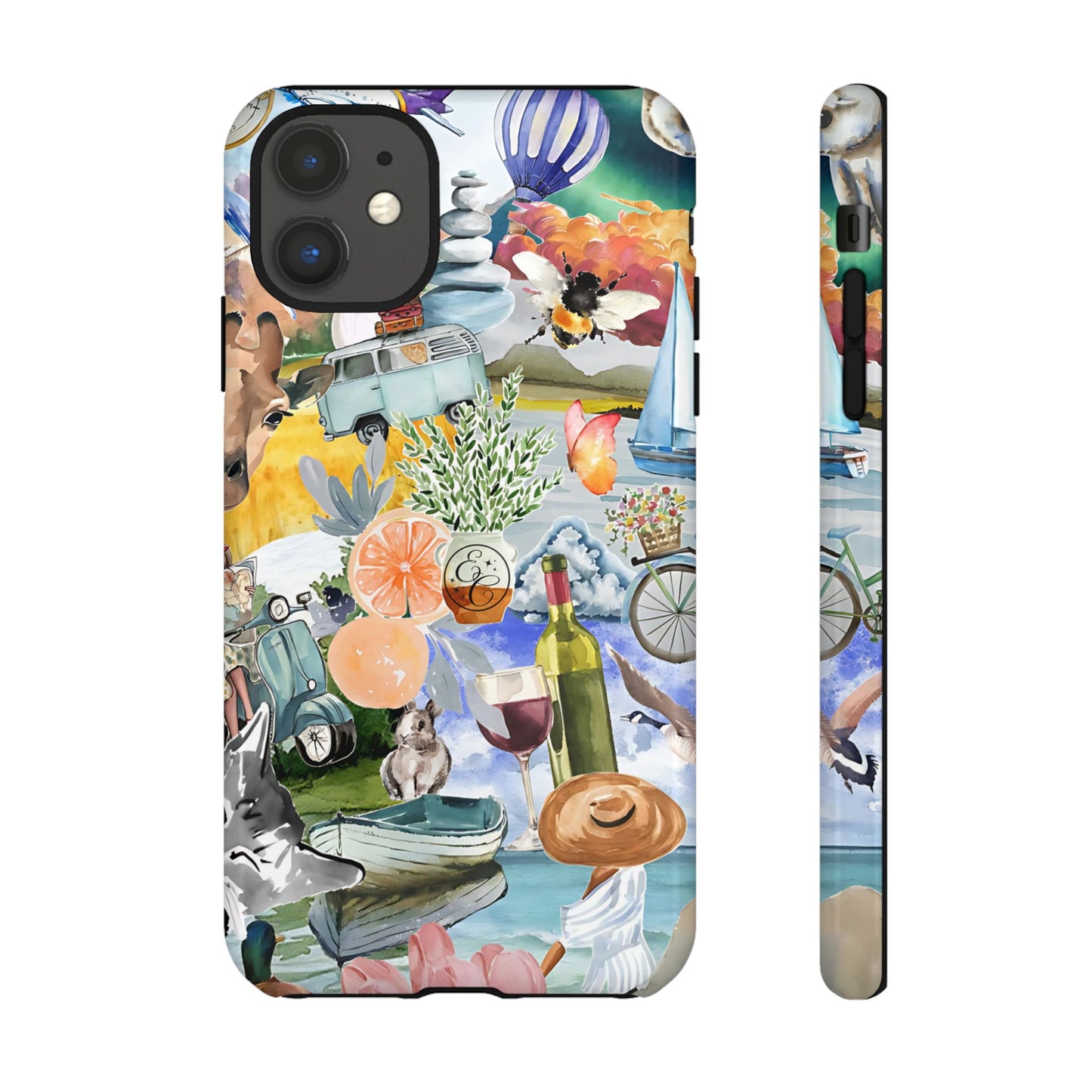 Vintage Travel Collage Tough Phone Case