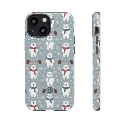 Cute Polar Bear Pattern Tough Phone Case