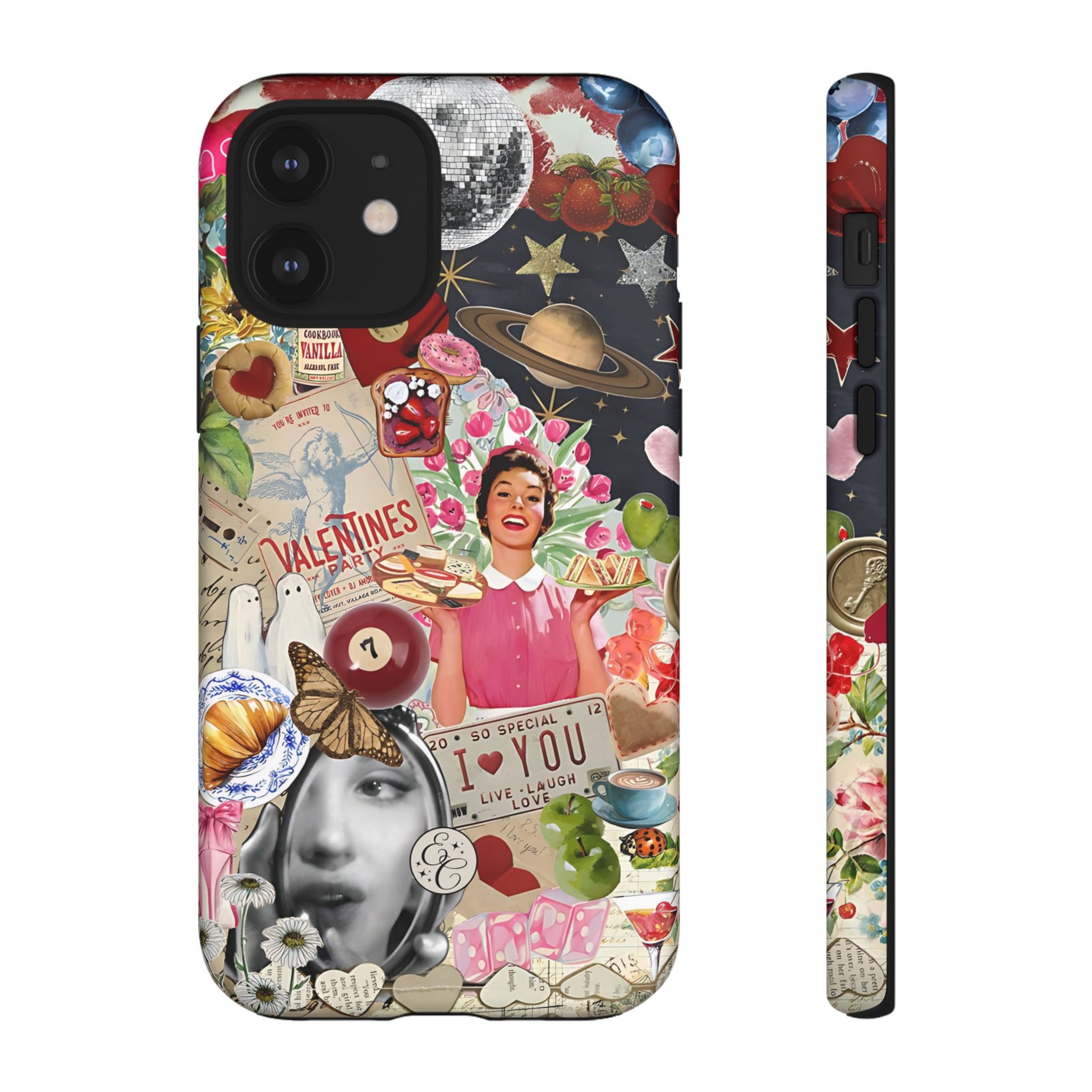 Retro Aesthetic Collage Art Tough Phone Case – EnchantCase Retro Aesthetic Collage Art Tough Phone Case – EnchantCase