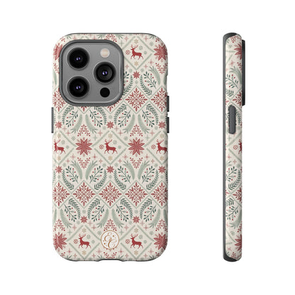 Red Reindeer Christmas Pattern Phone Case