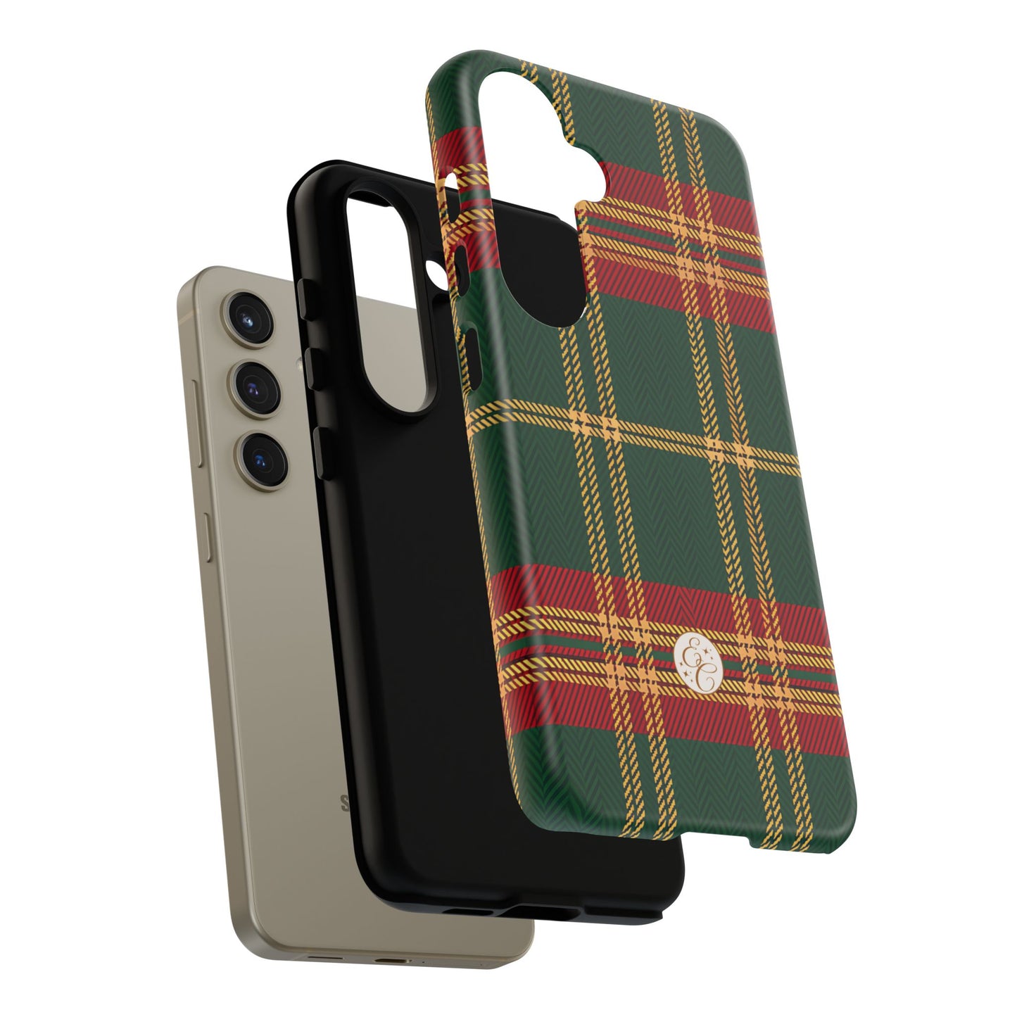 Green Red & Gold Plaid Tough Phone Case