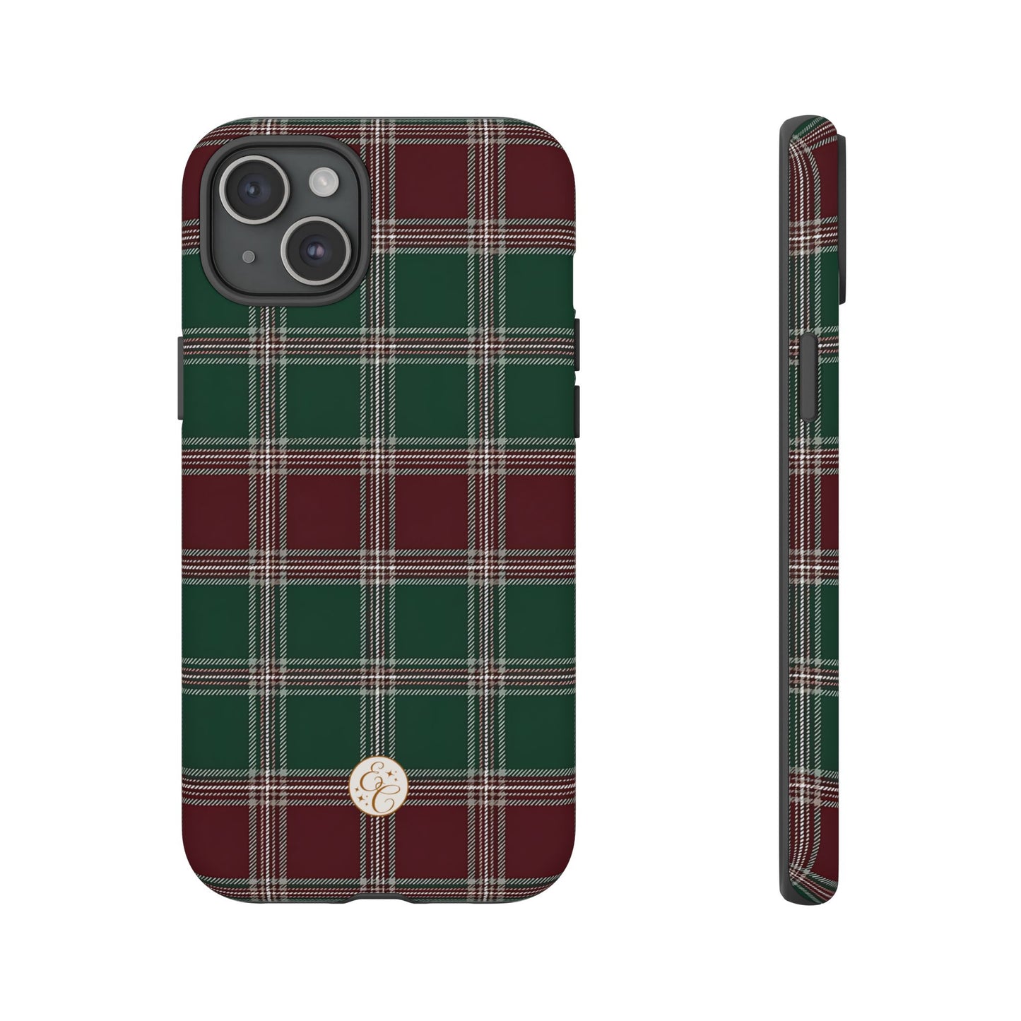 Green & Burgundy Plaid Tough Phone Case