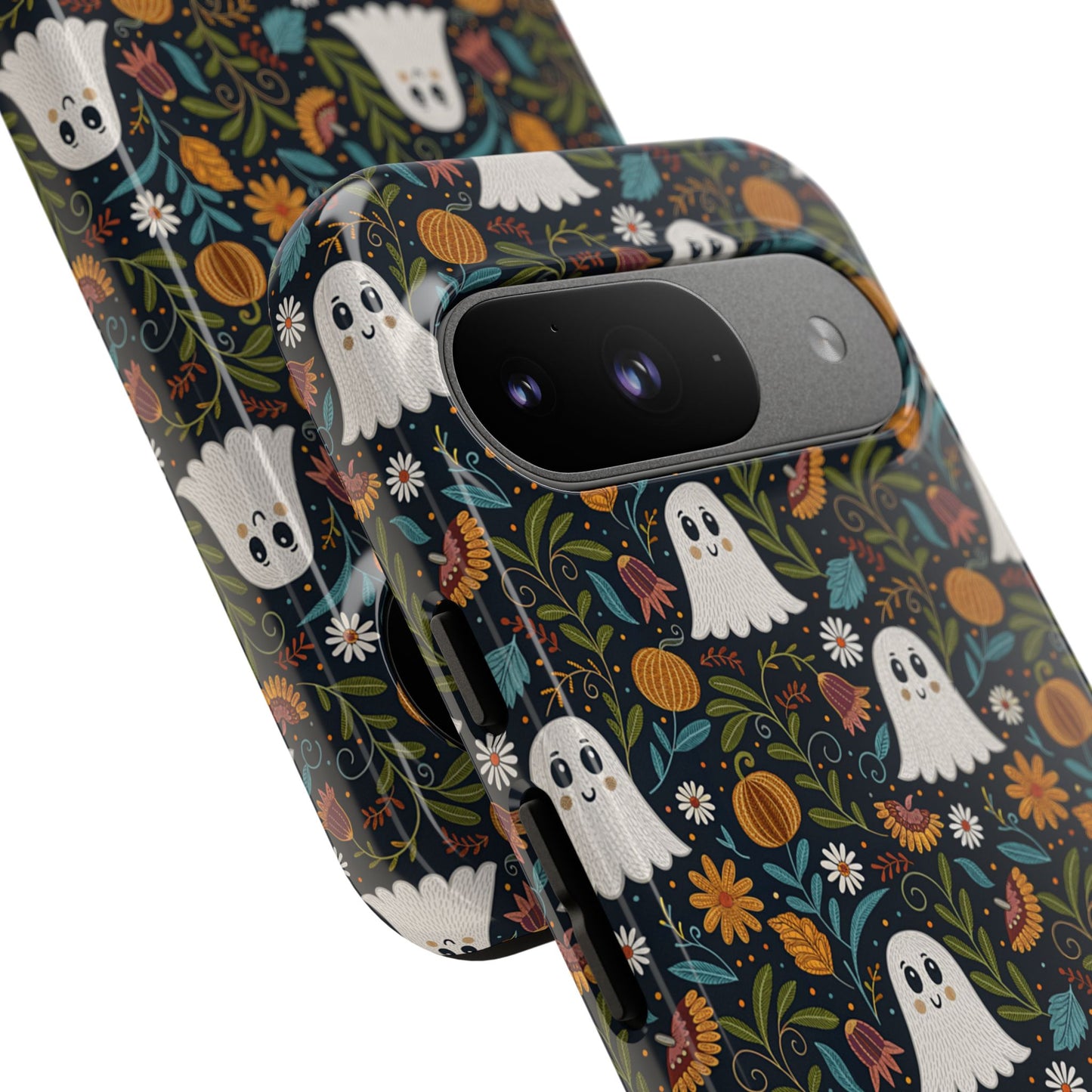 Boho Halloween Ghost Pattern Tough Phone Case