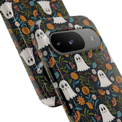 Boho Halloween Ghost Pattern Tough Phone Case