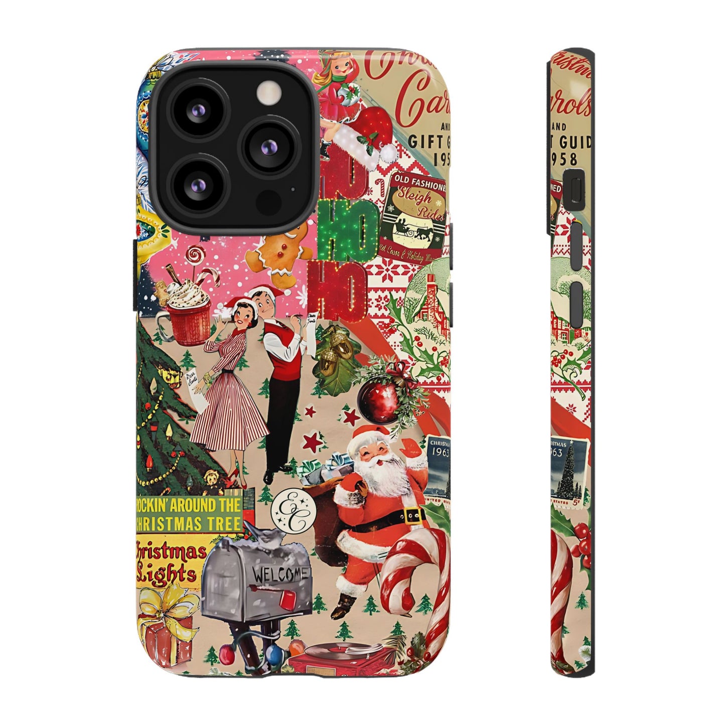 Vintage Christmas Collage Tough Phone Case