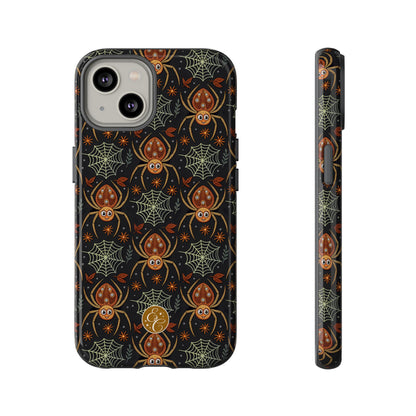 Boho Halloween Spider Pattern Tough Phone Case