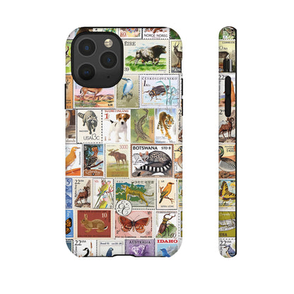 Wildlife Stamp Collage Tough Phone Case