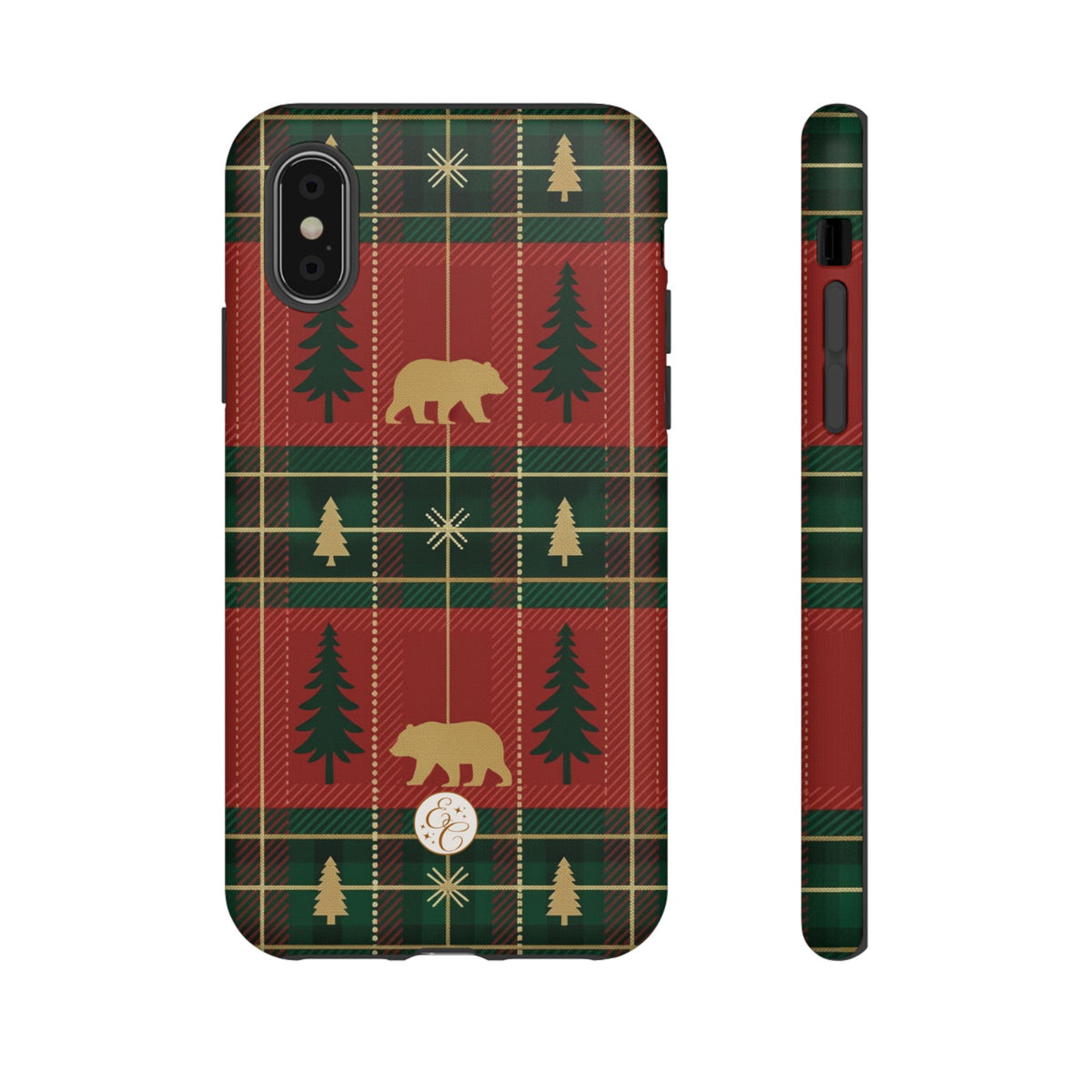 Christmas Bear Plaid Phone Case