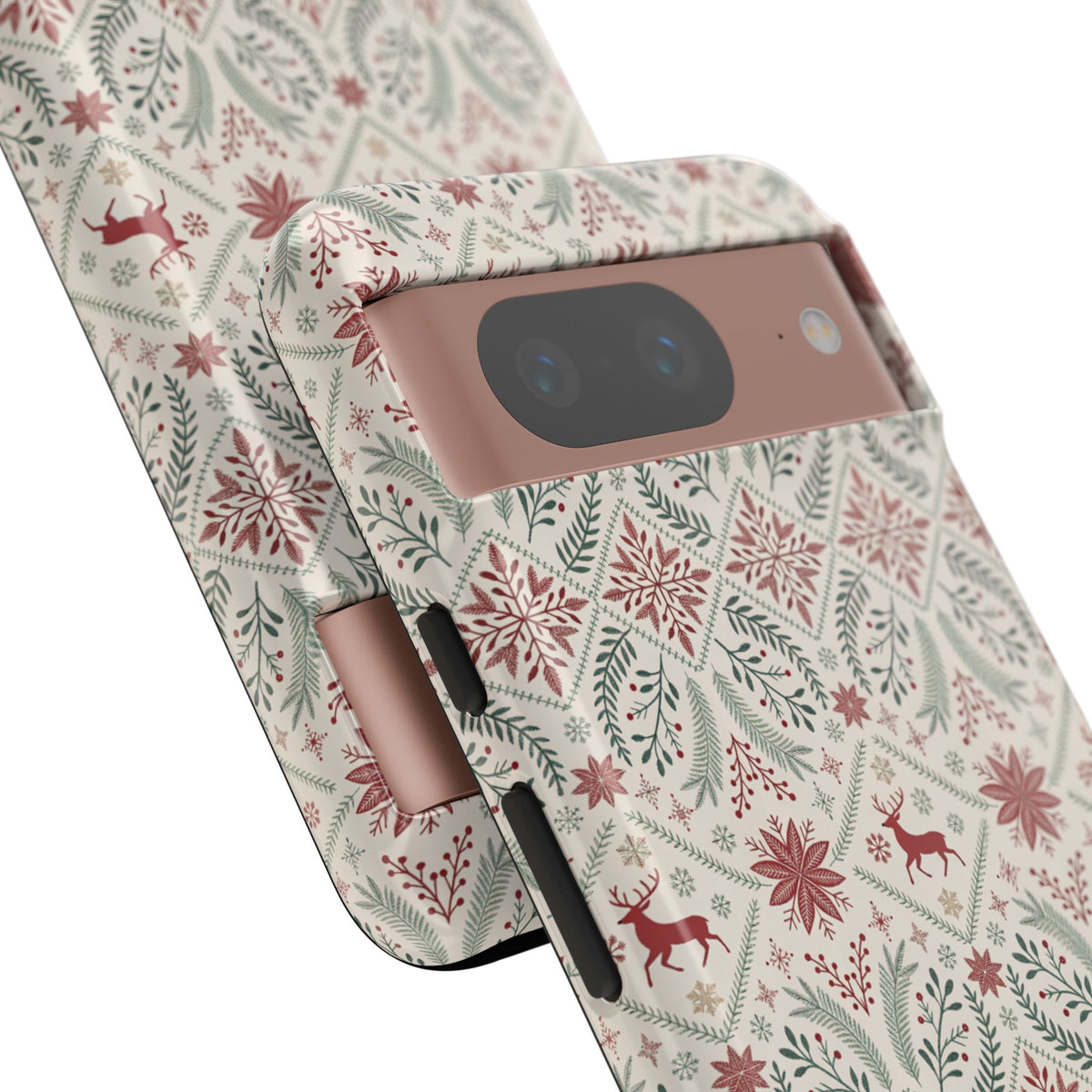 Red Reindeer Christmas Pattern Phone Case