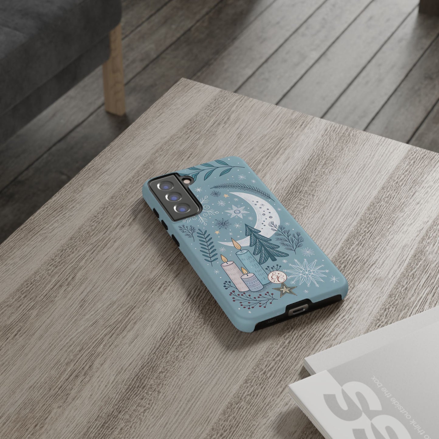 Winter Moon & Candles Tough Phone Case