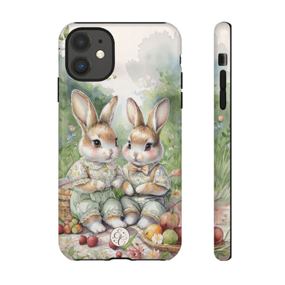 Vintage Bunny Picnic Tough Phone Case