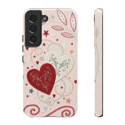 Interlinked Hearts Tough Phone Case