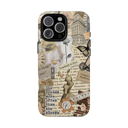 Library Romance Collage Tough Phone Cases