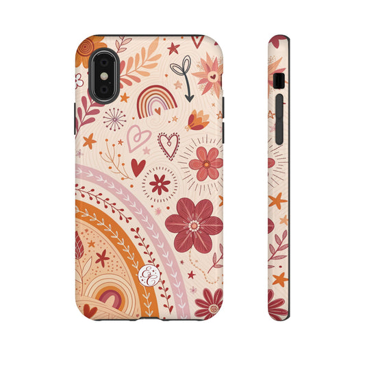 Lesbian Boho Doodle Tough Phone Case