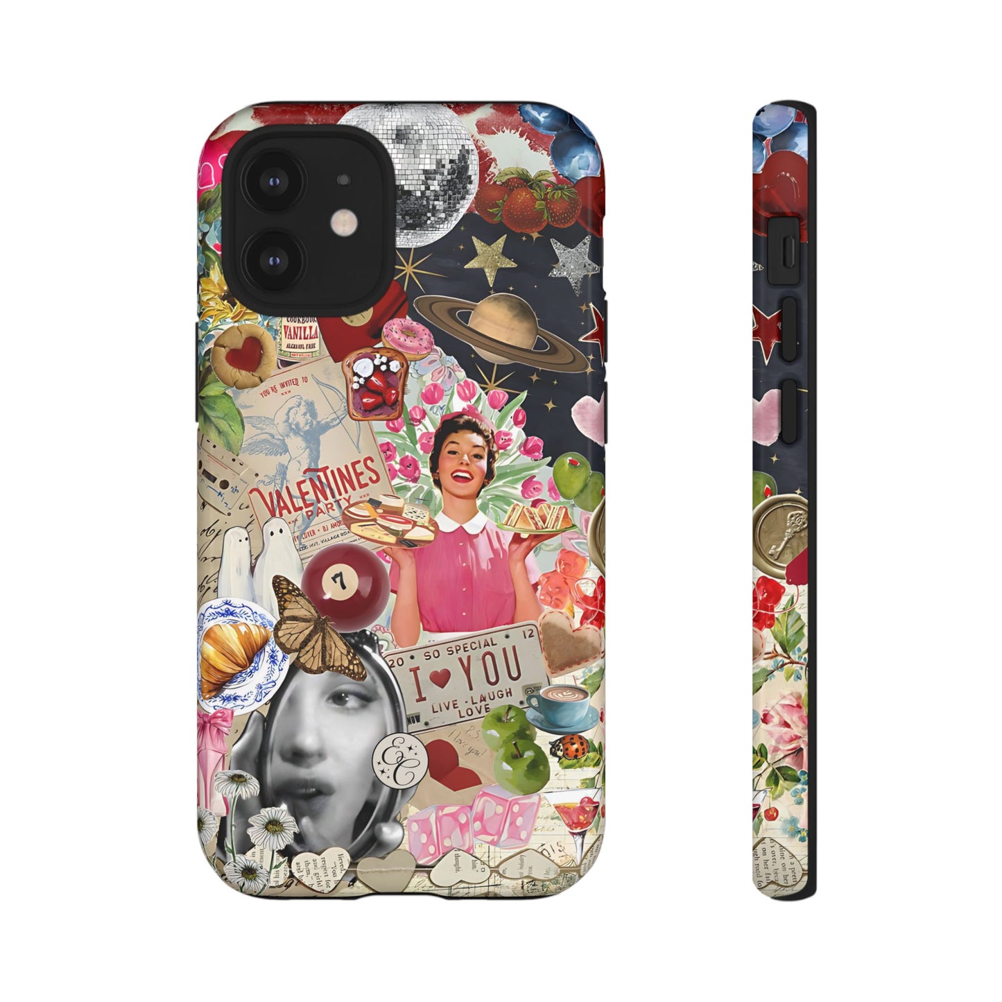 Retro Aesthetic Collage Art Tough Phone Case