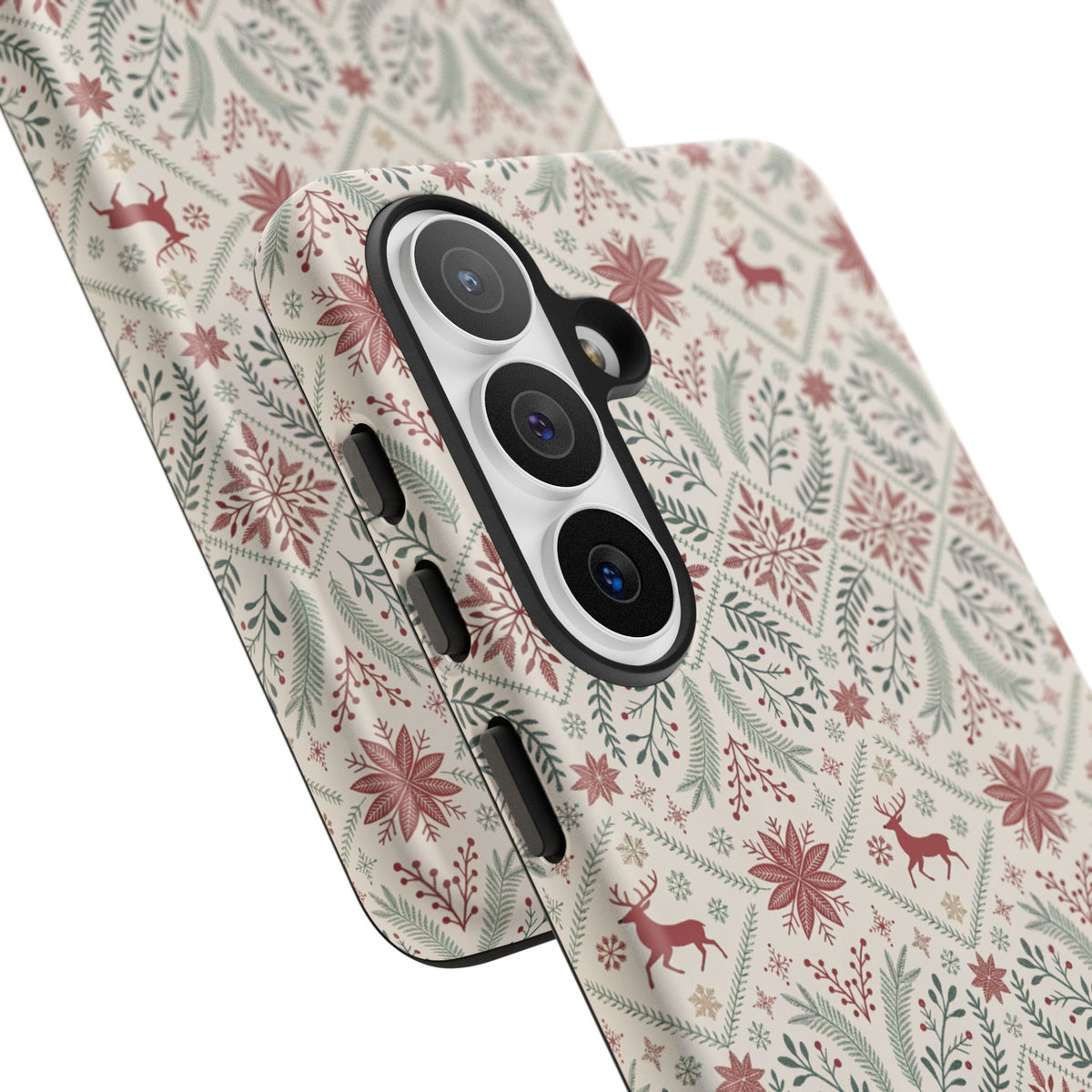 Red Reindeer Christmas Pattern Phone Case