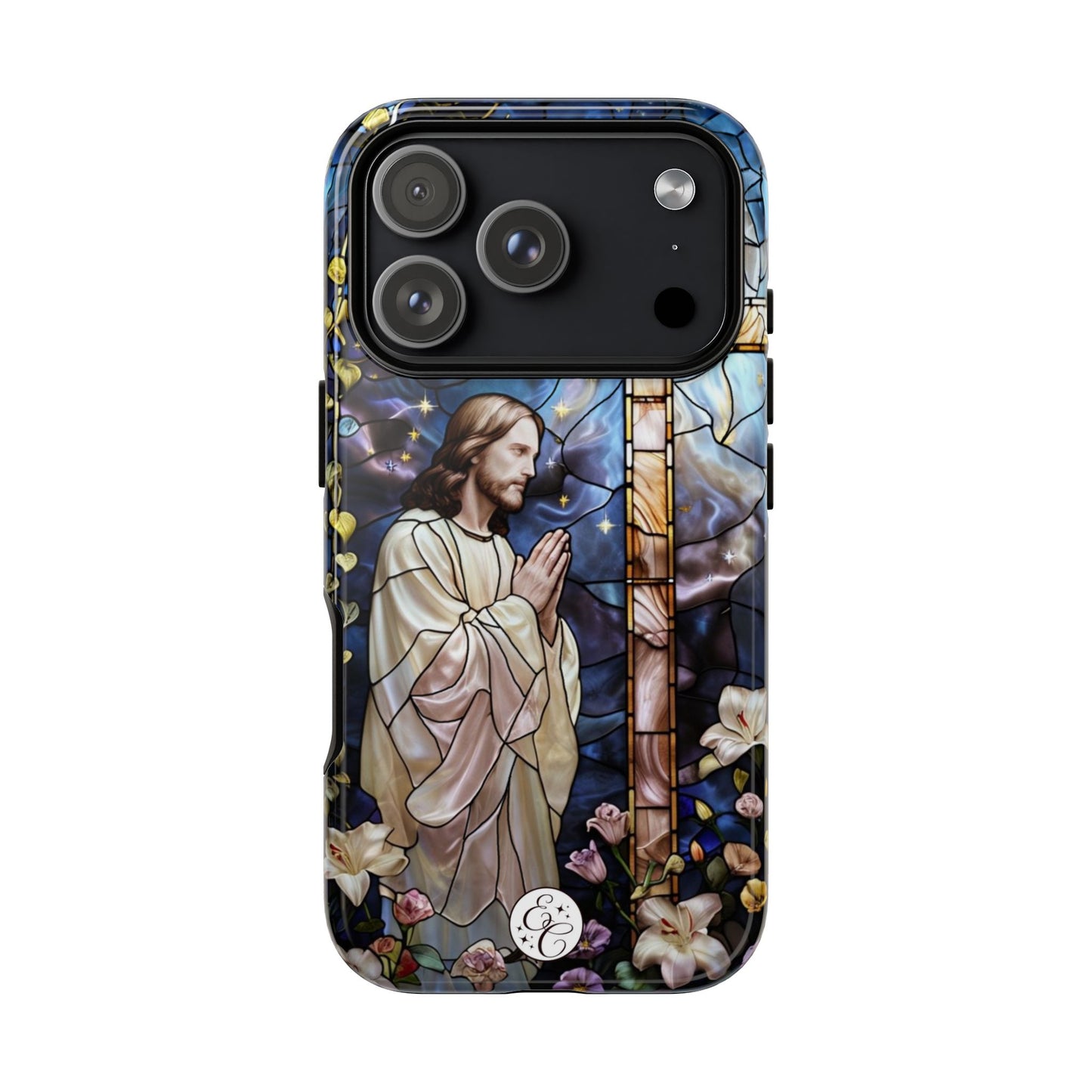 Jesus Praying Stained Glass Tough Phone Case
