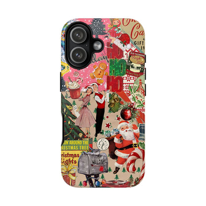 Vintage Christmas Collage Tough Phone Case