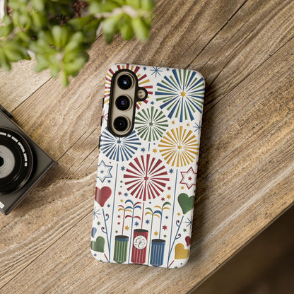 Colorful Fireworks and Stars Tough Phone Case