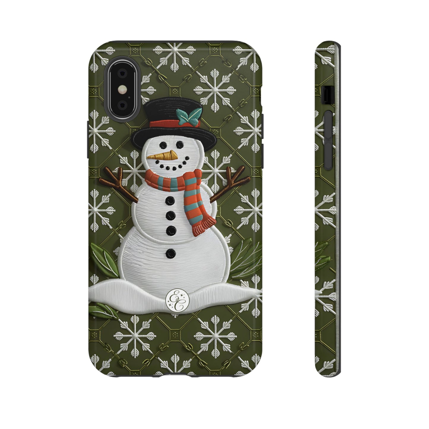 Christmas Snowman Tough Phone Case