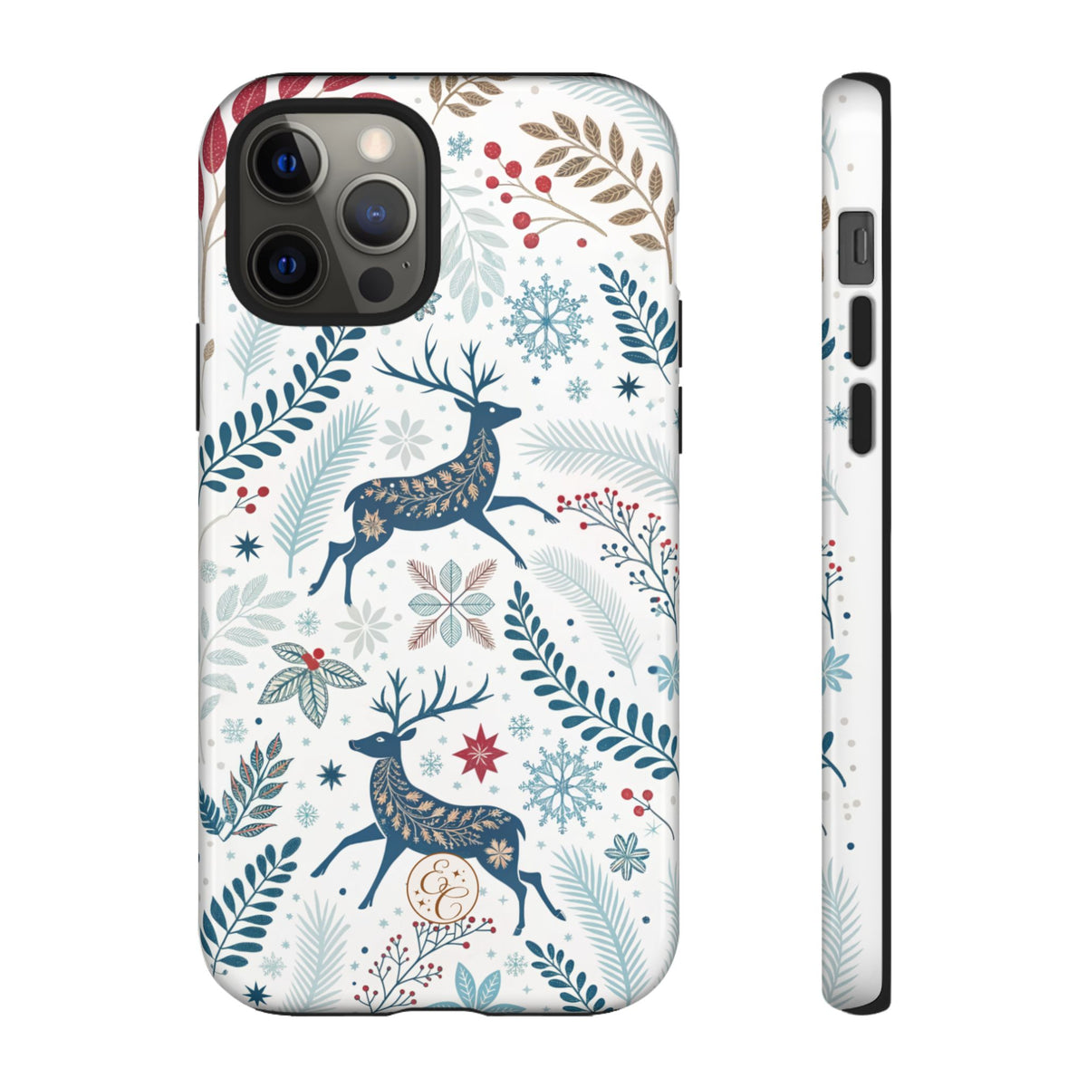 Blue Winter Deer Phone Case