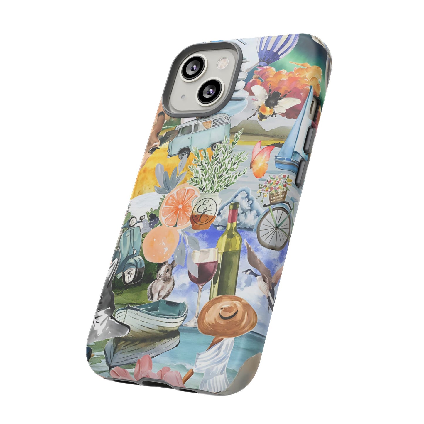 Vintage Travel Collage Tough Phone Case