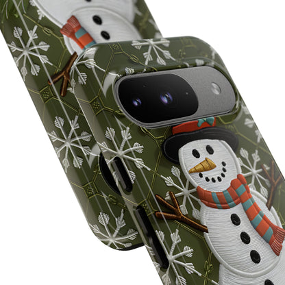 Christmas Snowman Tough Phone Case