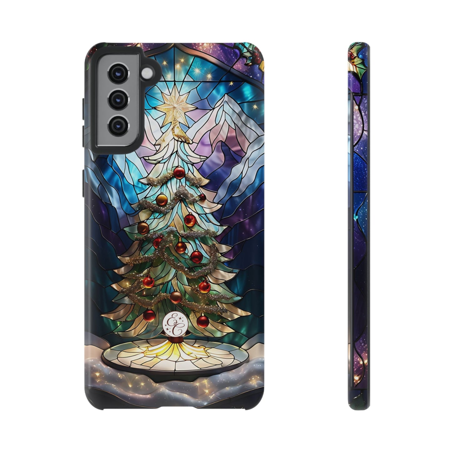 Christmas Tree Stained Glass Tough Phone Case