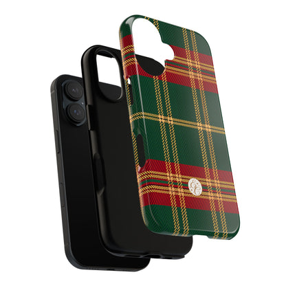 Green Red & Gold Plaid Tough Phone Case