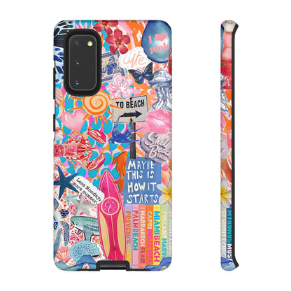 Colorful Beach Collage Tough Phone Case