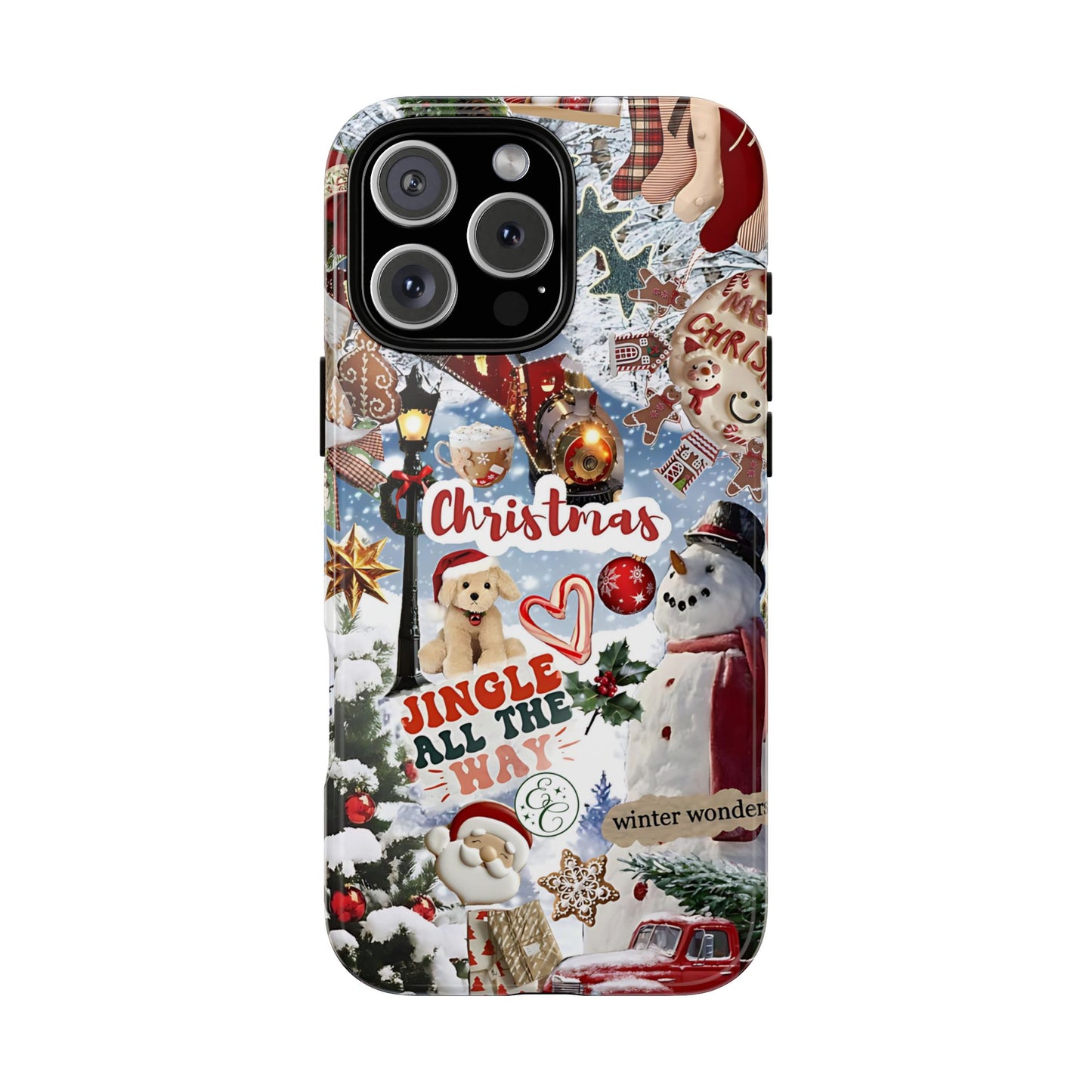 Christmas Holiday Collage Tough Phone Case