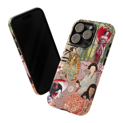 Japanese Geisha Collage Tough Phone Case