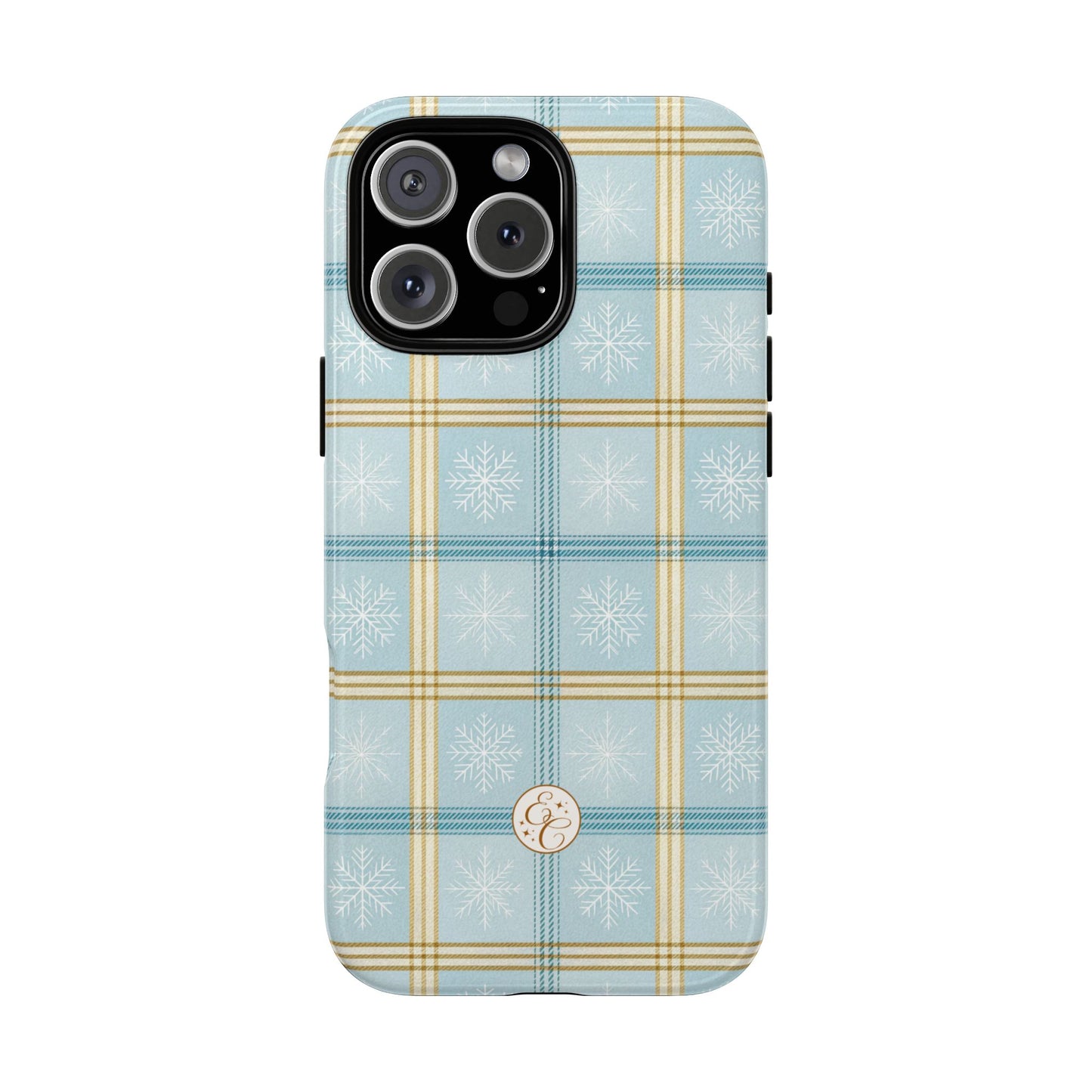 Blue Winter Plaid Tough Phone Case