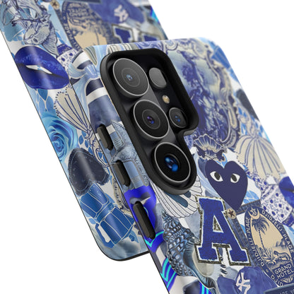 Blue Collage Tough Phone Case
