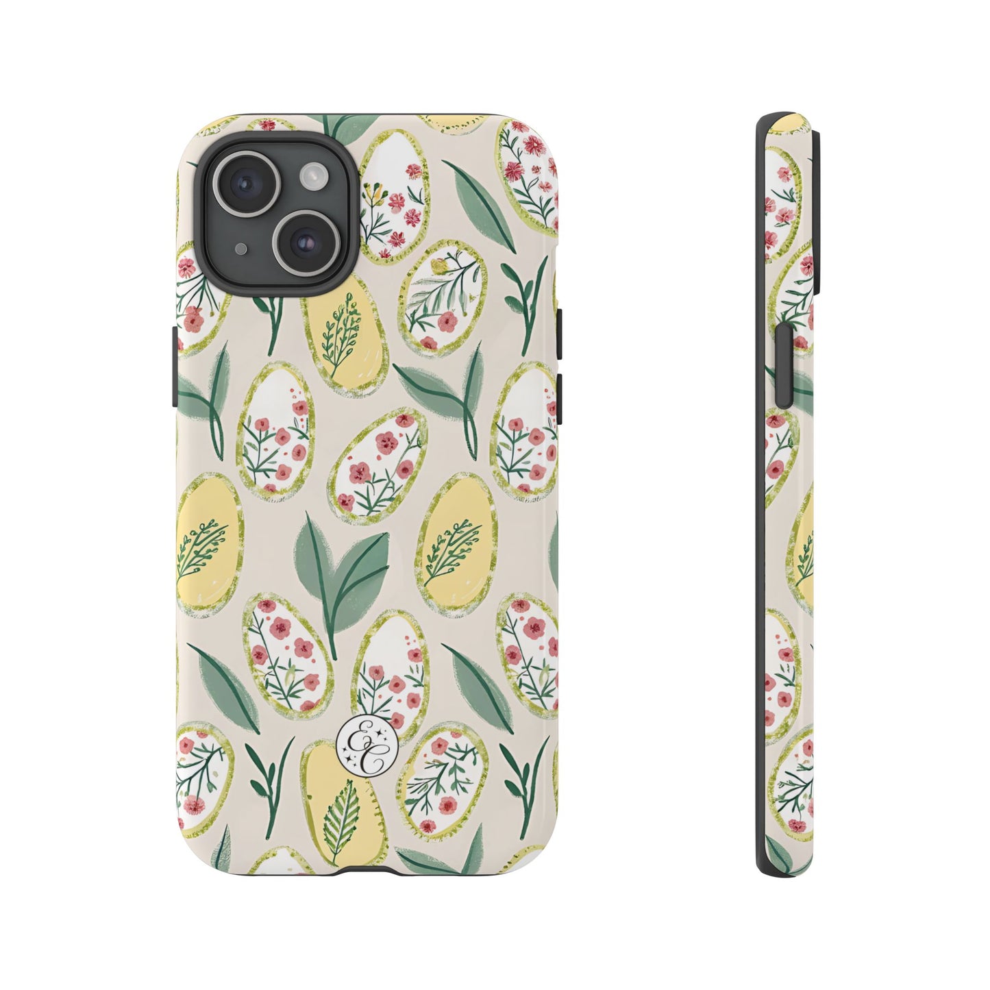 Floral Easter Egg Pattern Tough Phone Case