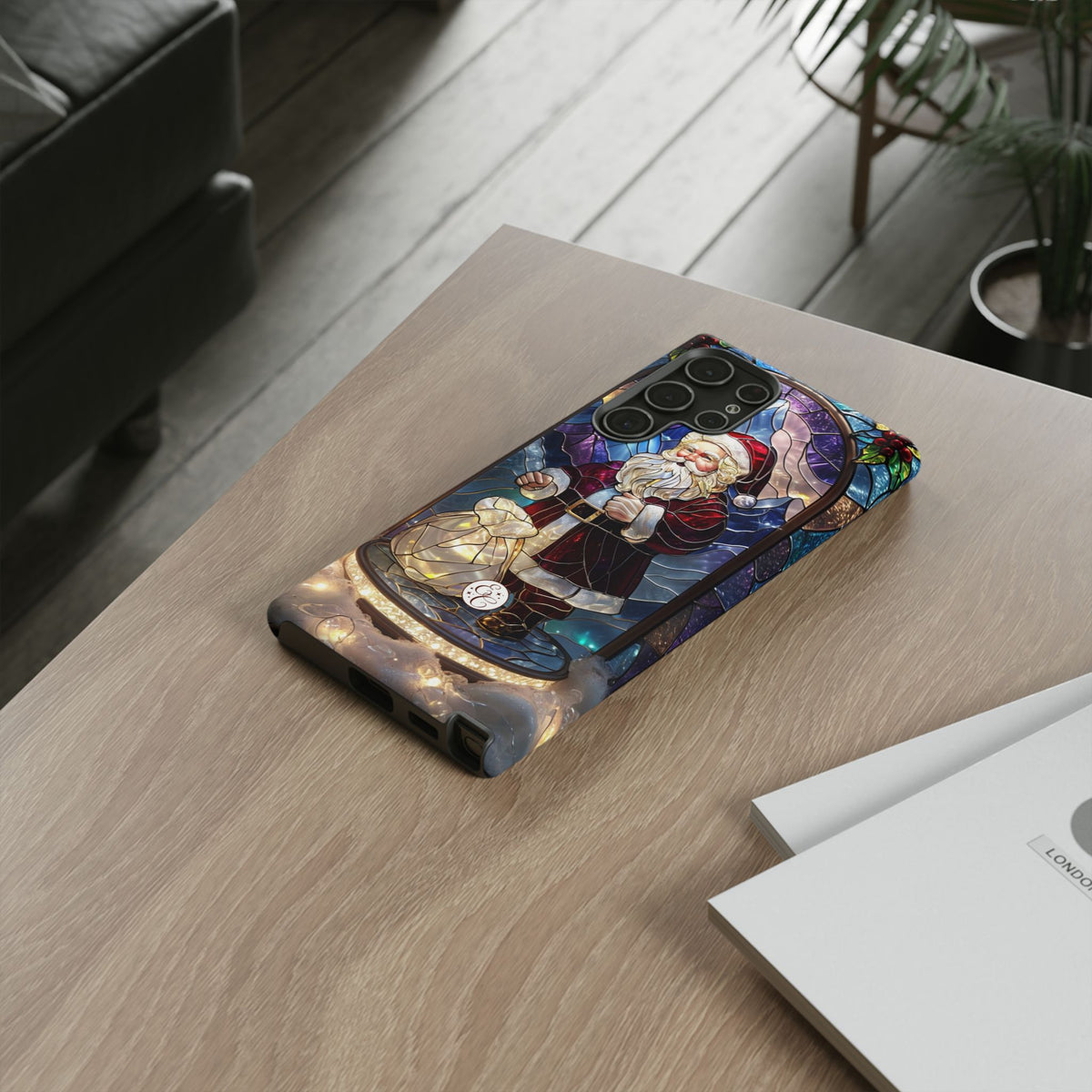 Santa Claus Stained Glass Phone Case