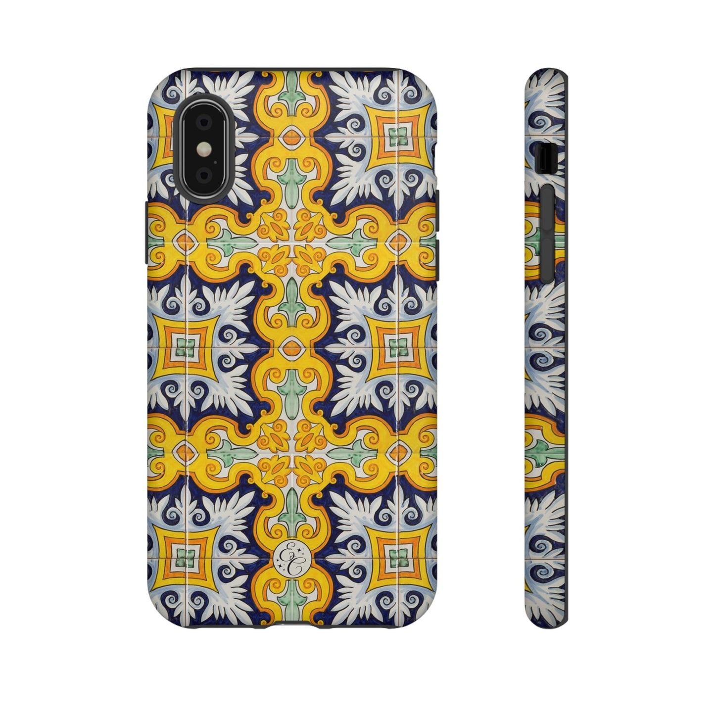 Vintage Floral Tile Tough Phone Case