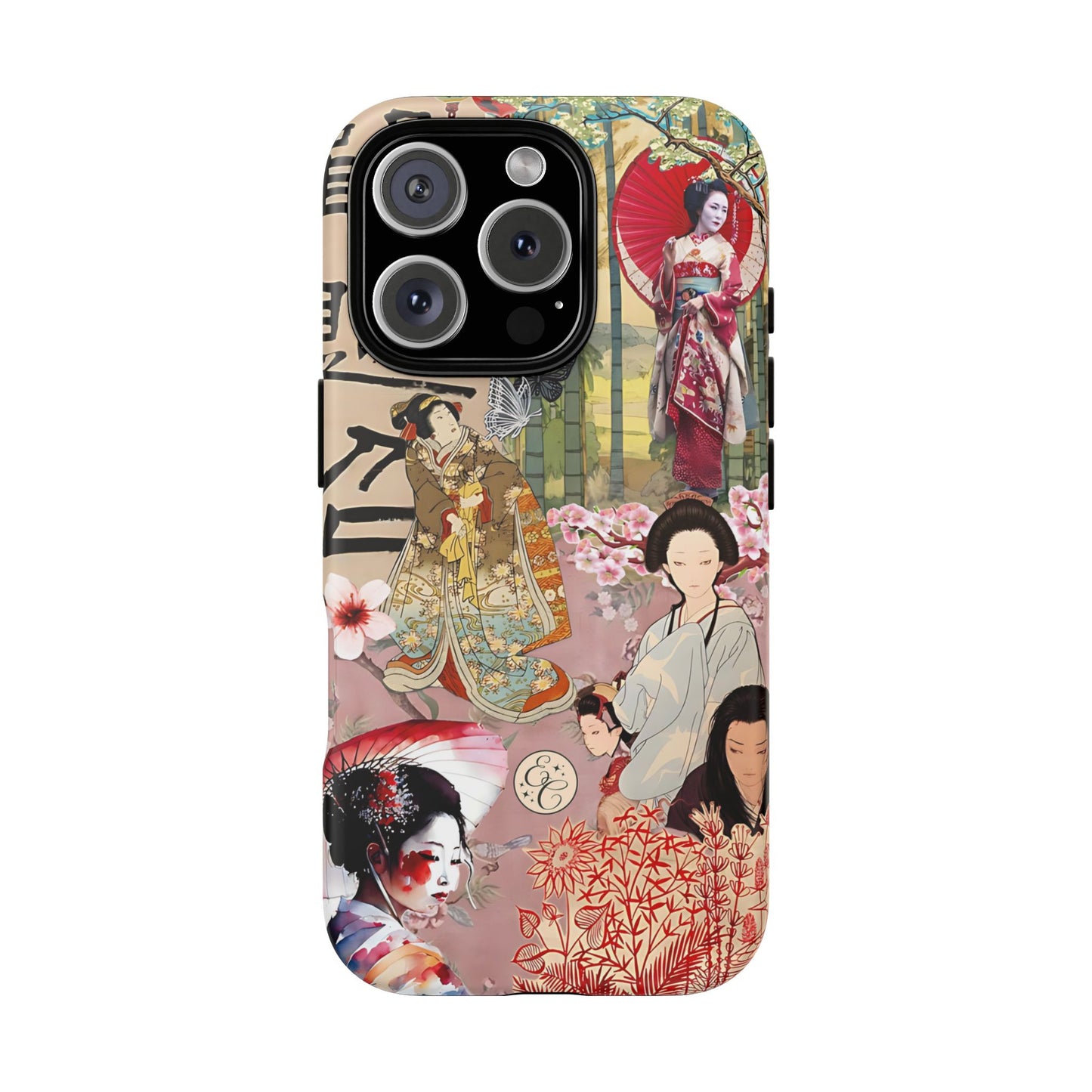 Japanese Geisha Collage Tough Phone Case