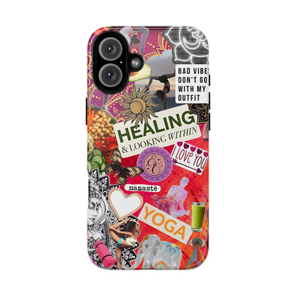 Yoga and Meditation Collage Tough Phone Case