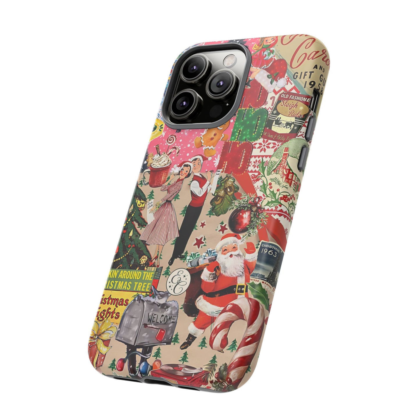 Vintage Christmas Collage Tough Phone Case